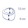 Height front 9 cm / rear  12 cm